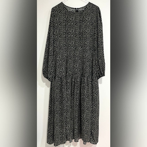 미착용 오버핏 패턴 롱원피스 프리사이즈