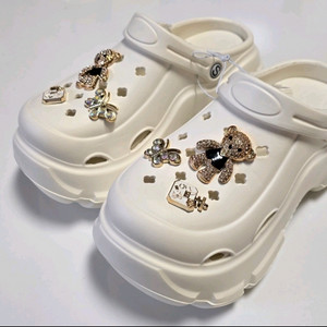 곰돌이 지비츠 키높이 샌들 슬리퍼 M/L 새상품