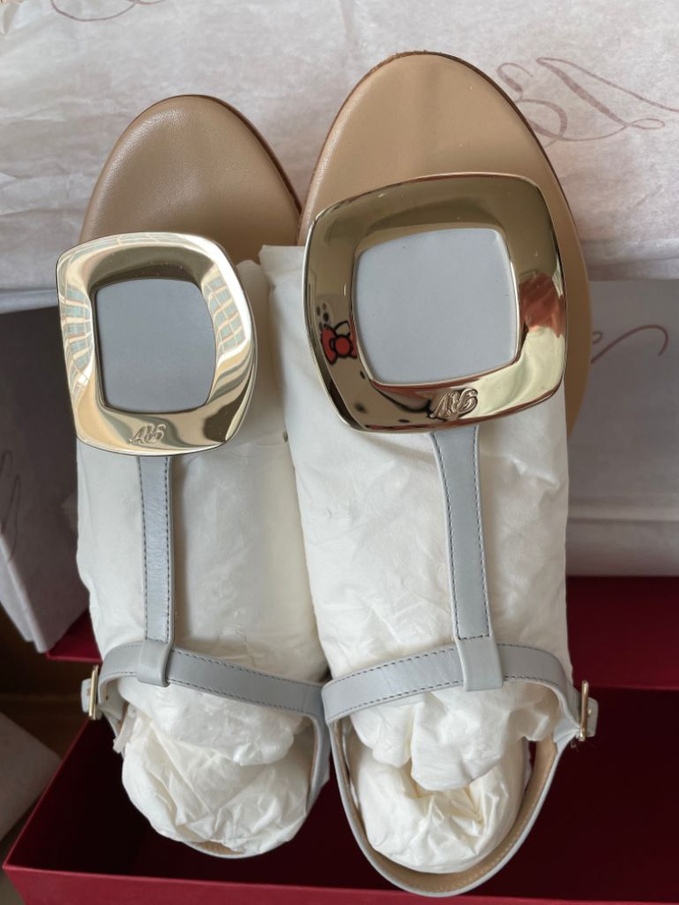 로저비비에 Bikiviv 비키비브 레더 샌들 37사이즈--1