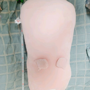 짱오락실 핑크 고양이 납작인형 바디필로우 75cm