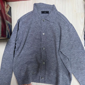 일꼬르소 정품 그레이 벌룬핏 카라 가디건 100사이즈 이미지