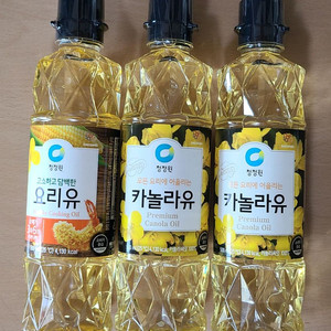 (미개봉) 청정원 카놀라유 500ml 2개, 요리유 5