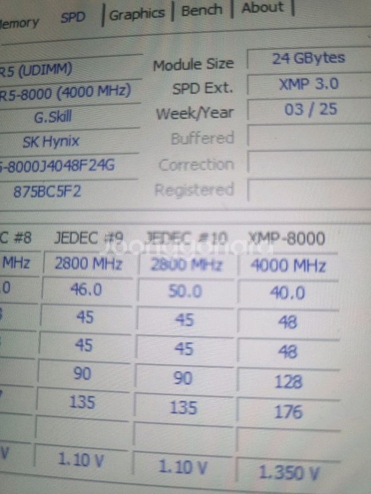 정발 지스킬 8000 ddr5 48g 판매합니다--2