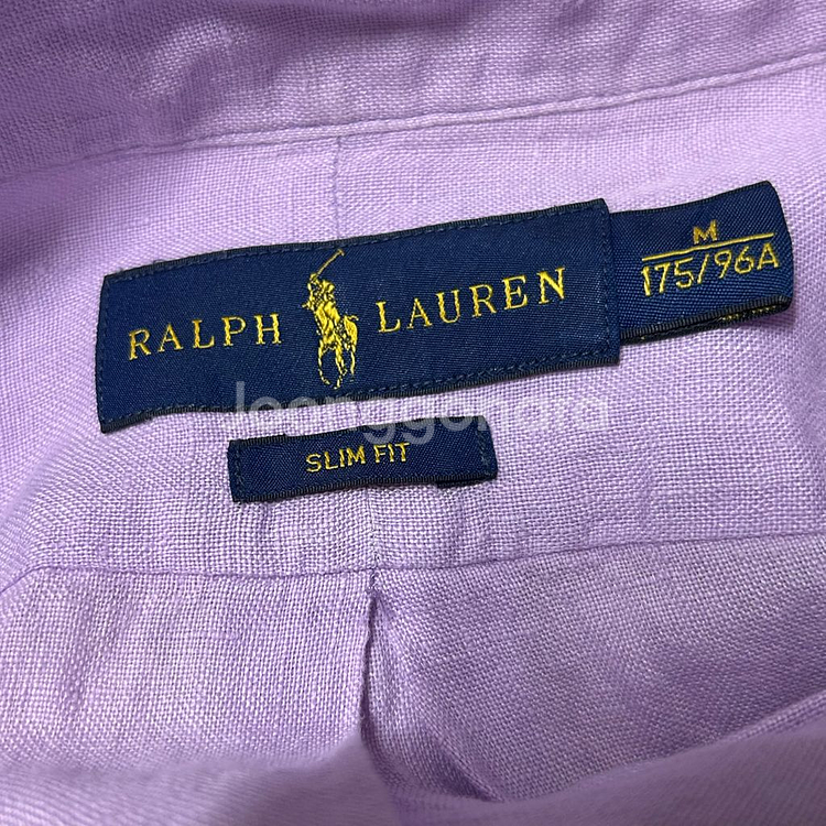 폴로 랄프로렌 신형 린넨 셔츠 퍼플 M--4