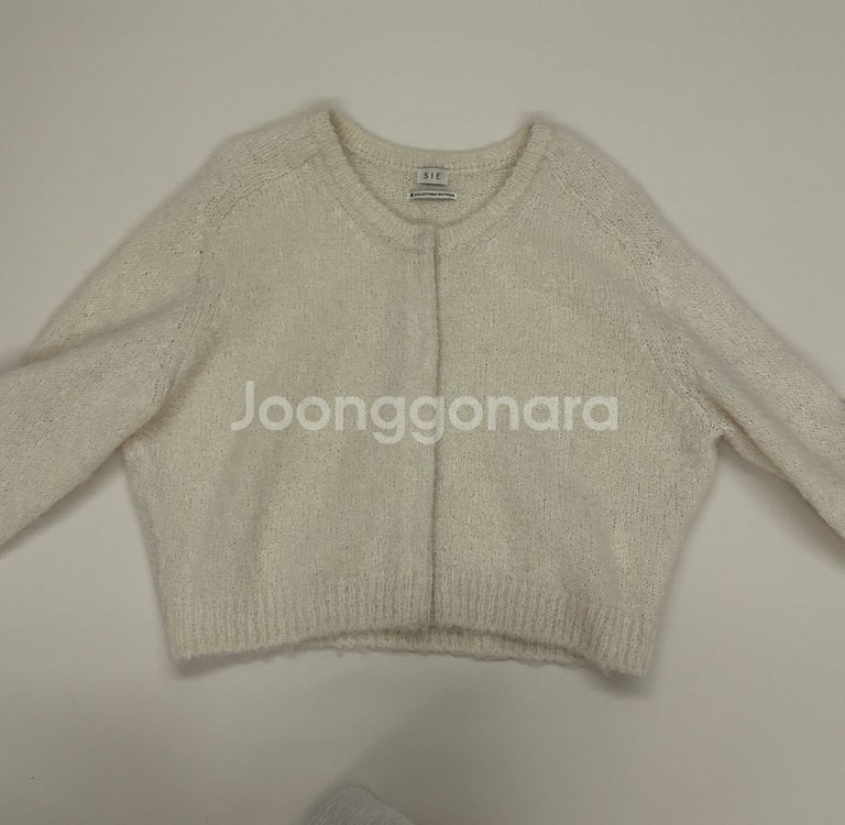 시에 소프 알파카 라운드 가디건 크림베이지--0