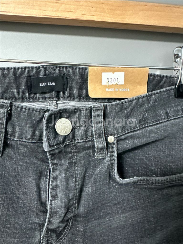 블루베어 그레이 데미지 찢청 스키니 청바지 25 데님진--2