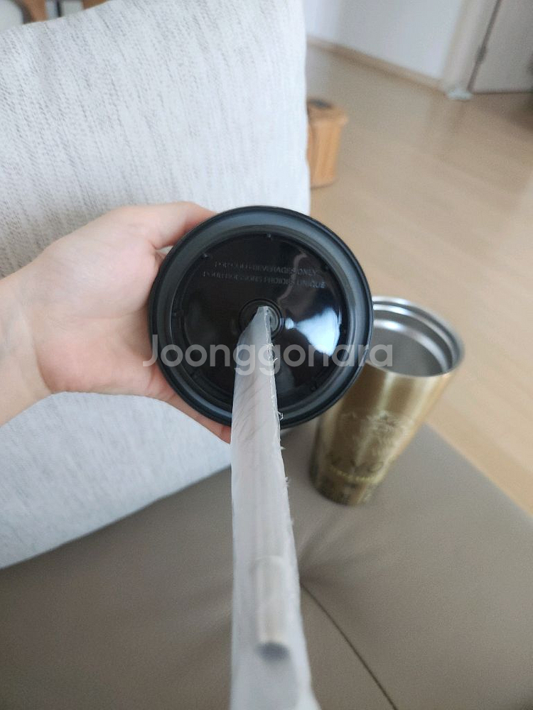 스타벅스 뉴욕 타임스퀘어점 한정 금색 콜드컵 텀블러--3