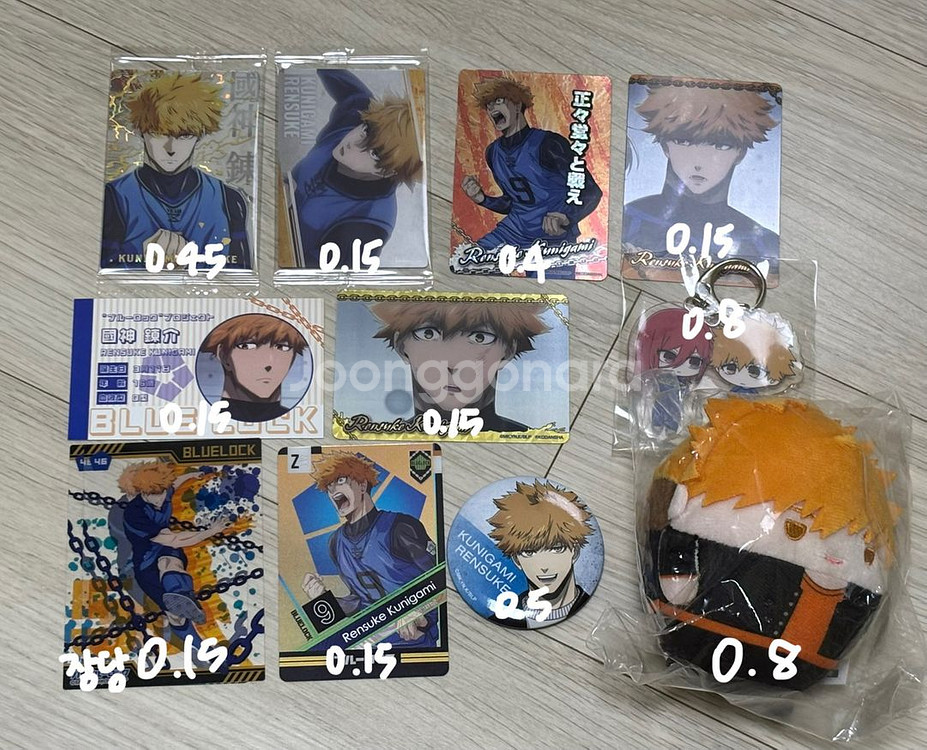 블루록 쿠니가미 웨하스,콜렉터즈,아크릴 키링,클카,뱃지--0