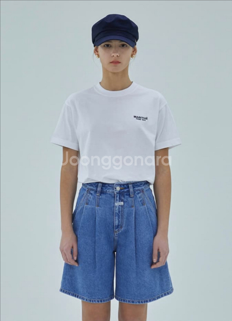 마리떼프랑소와저버 스몰 로고 반팔 티셔츠 화이트 L--2
