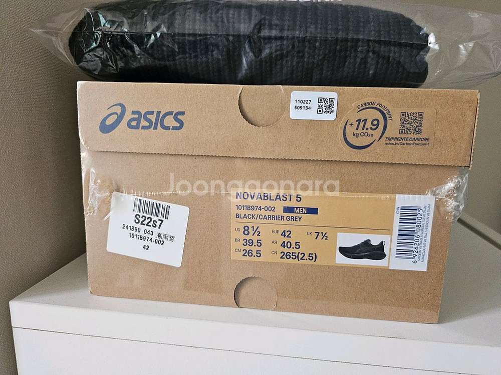 아식스 노바블라스트5 블랙 265 새상품--1
