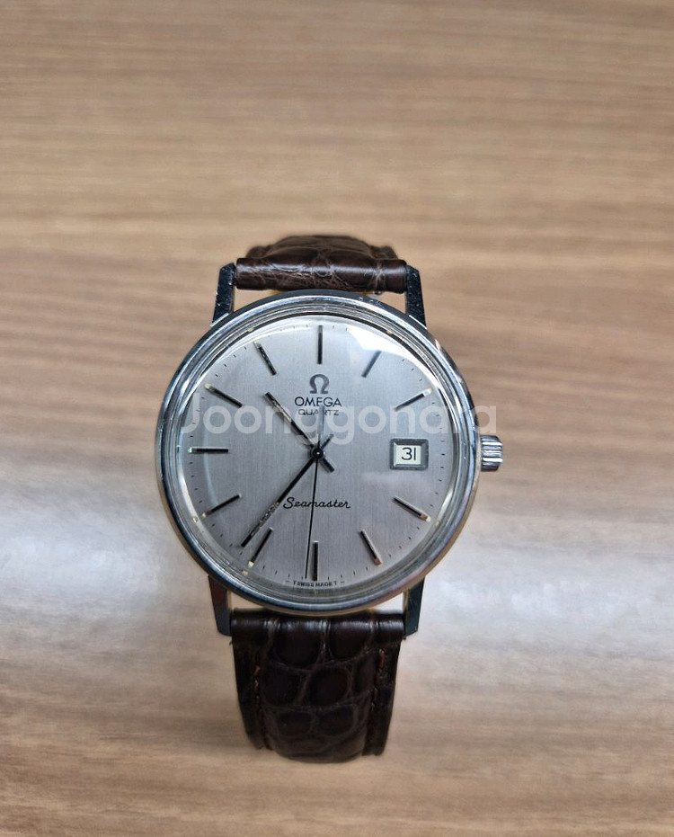 오메가 빈티지 씨마스터 36mm 쿼츠 드레스워치 판매합--0
