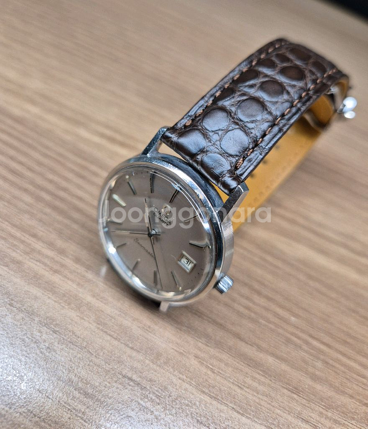 오메가 빈티지 씨마스터 36mm 쿼츠 드레스워치 판매합--5