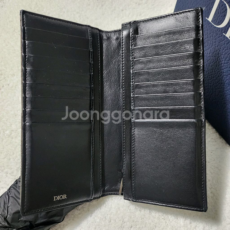 [정품]디올 오블리크 버티컬 장지갑 블랙--3