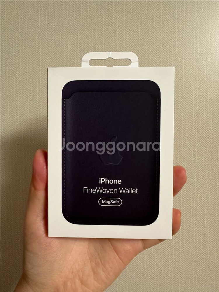 애플 아이폰 파인우븐 맥세이프 카드지갑 블랙 (미개봉)--0