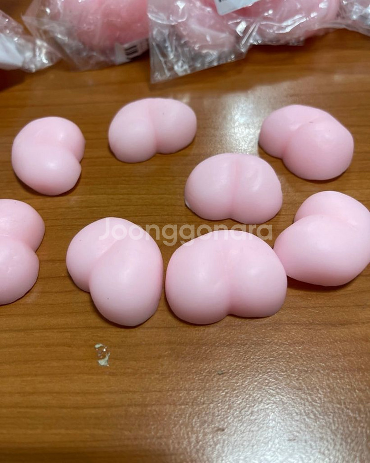 파티용품 책상 꾸미기 실리콘 복숭아 모양 일괄--1