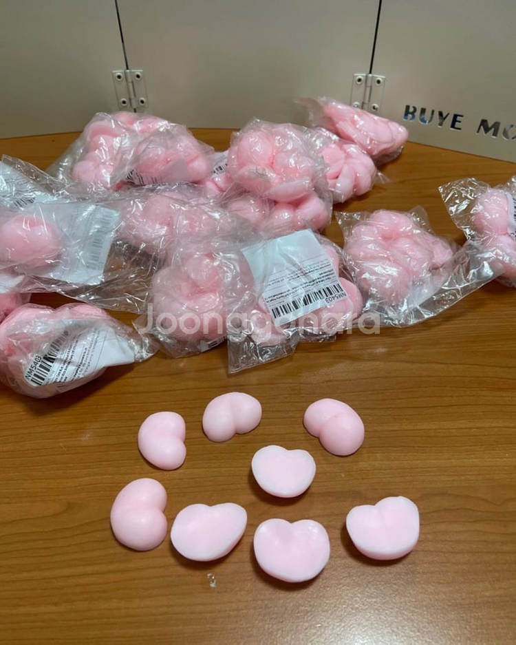 파티용품 책상 꾸미기 실리콘 복숭아 모양 일괄--4