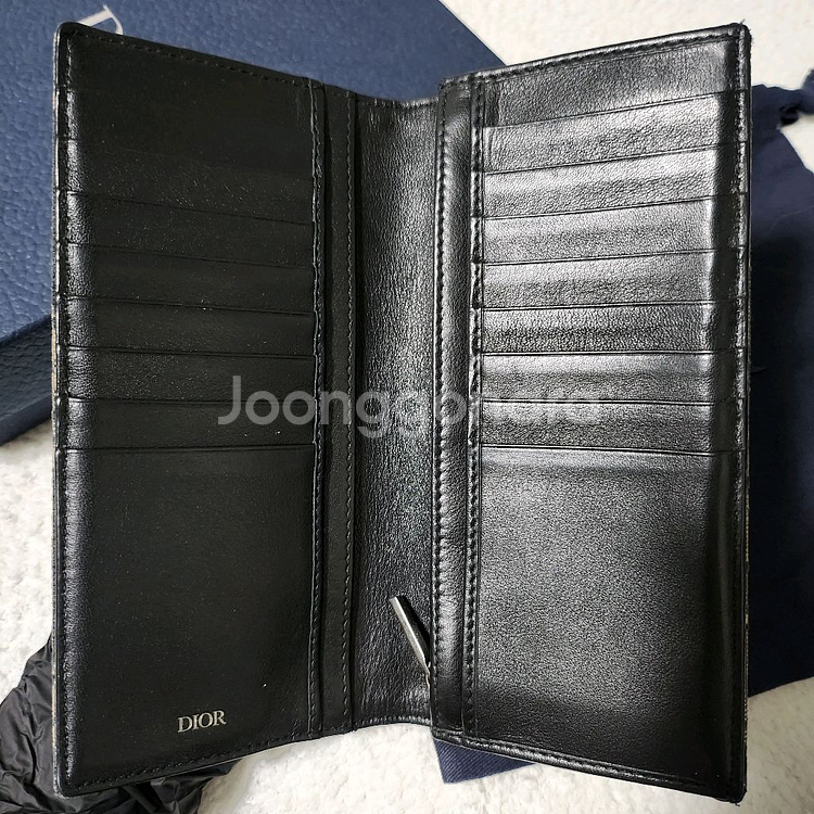 [정품/풀구성]디올 오블리크 버티컬 장지갑 베이지--3