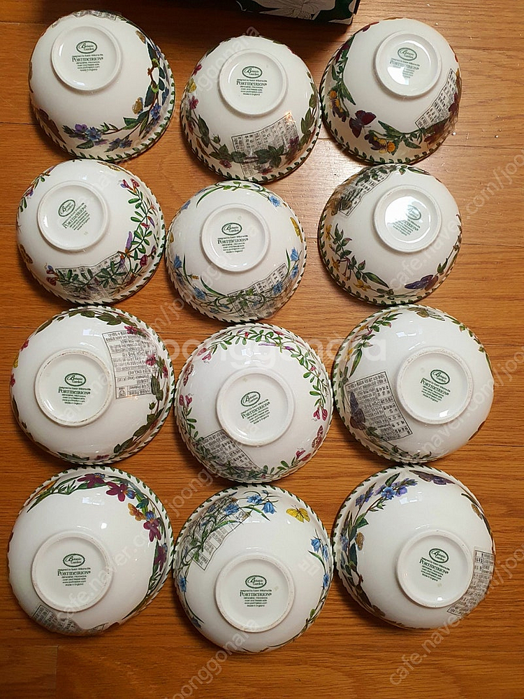 백화점정품 새것)영국 포트메리온 구형밥6국그릇6일괄값--2