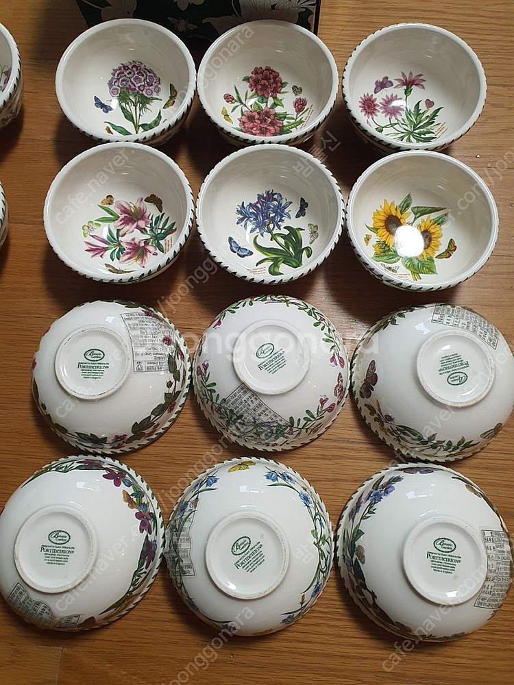 백화점정품 새것)영국 포트메리온 구형밥6국그릇6일괄값--3