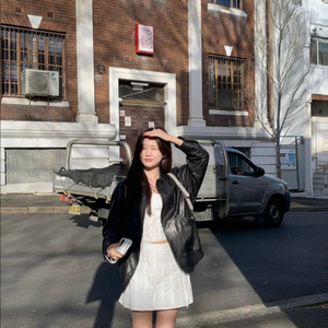 윤슬샵 yoonseul 틸 레더자켓 레더점퍼 블랙