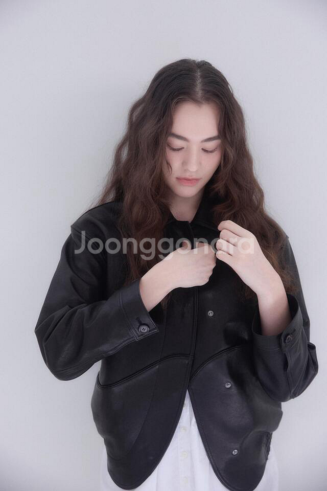 윤슬샵 yoonseul 틸 레더자켓 레더점퍼 블랙--8