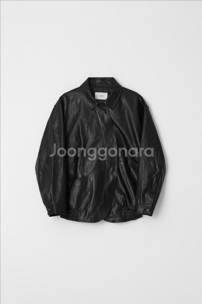 윤슬샵 yoonseul 틸 레더자켓 레더점퍼 블랙--9