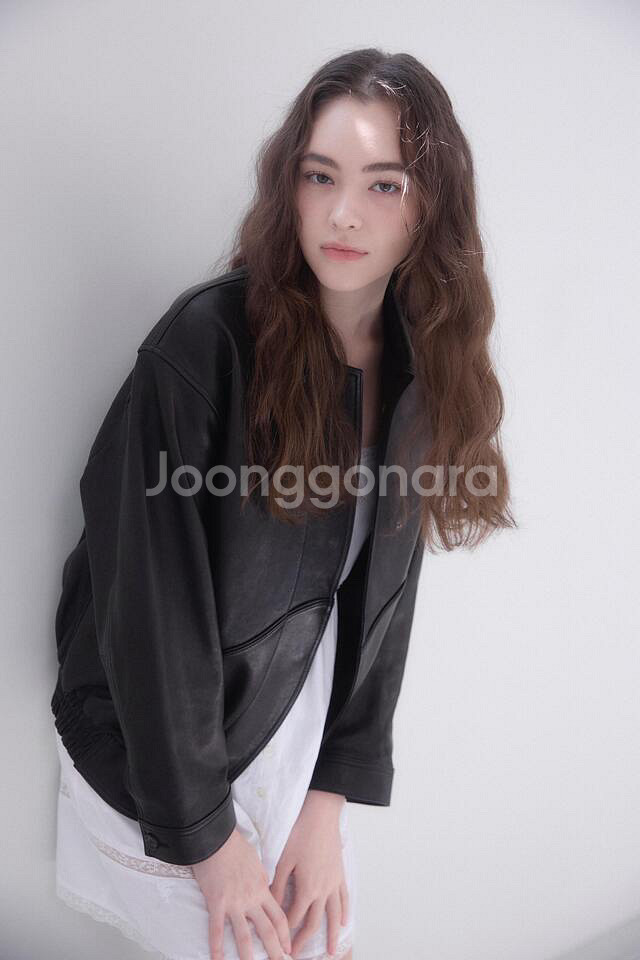 윤슬샵 yoonseul 틸 레더자켓 레더점퍼 블랙--7