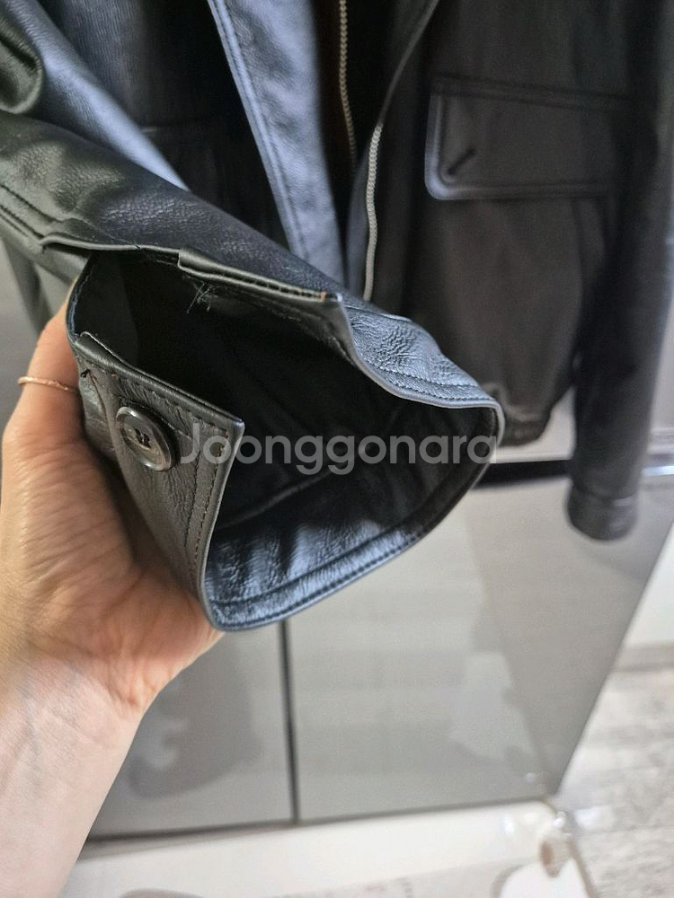 js뉴욕 인조가죽 자켓--3