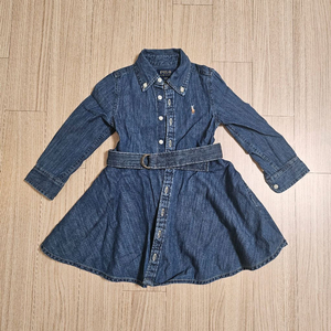 폴로랄프로렌 키즈 청 데님 원피스 2T