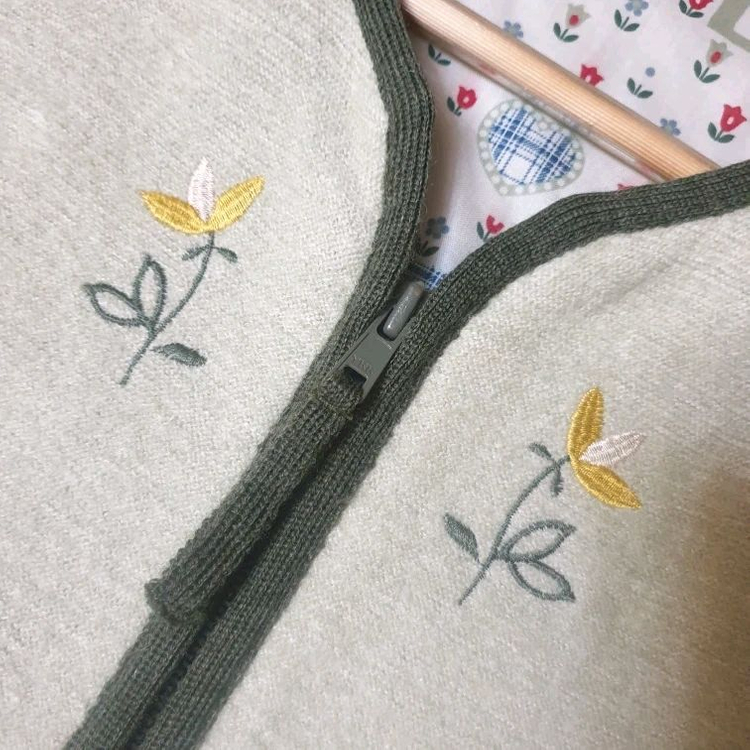 GEIGER 가이거 퀼트라이닝 플라워자수 집업 코트--7