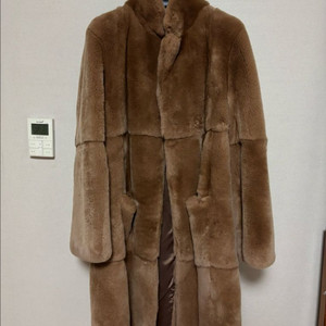 [미사용]리얼 천연 렉스퍼 래빗퍼 토끼털 롱코트