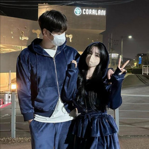 메이윤 제작 벨벳 양면 극세사 후드집업 스커트 세트