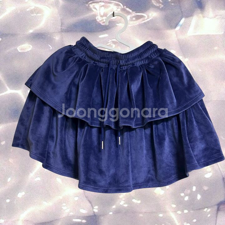 메이윤 제작 벨벳 양면 극세사 후드집업 스커트 세트--8