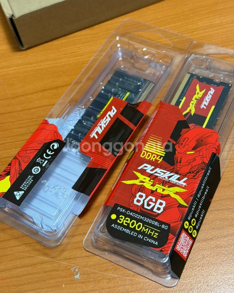 PUSKILL DDR4 8GB 램 2개--2