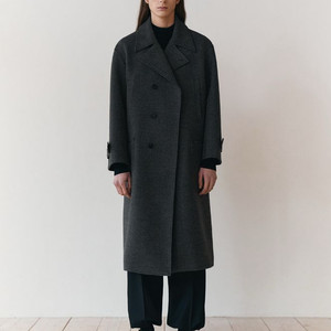 아르반 울 오버사이즈 싱글 롱 코트_그레이