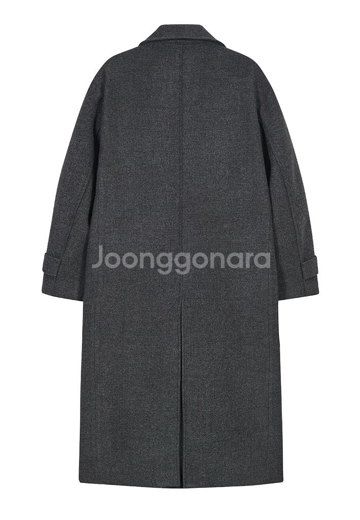 아르반 울 오버사이즈 싱글 롱 코트_그레이--4