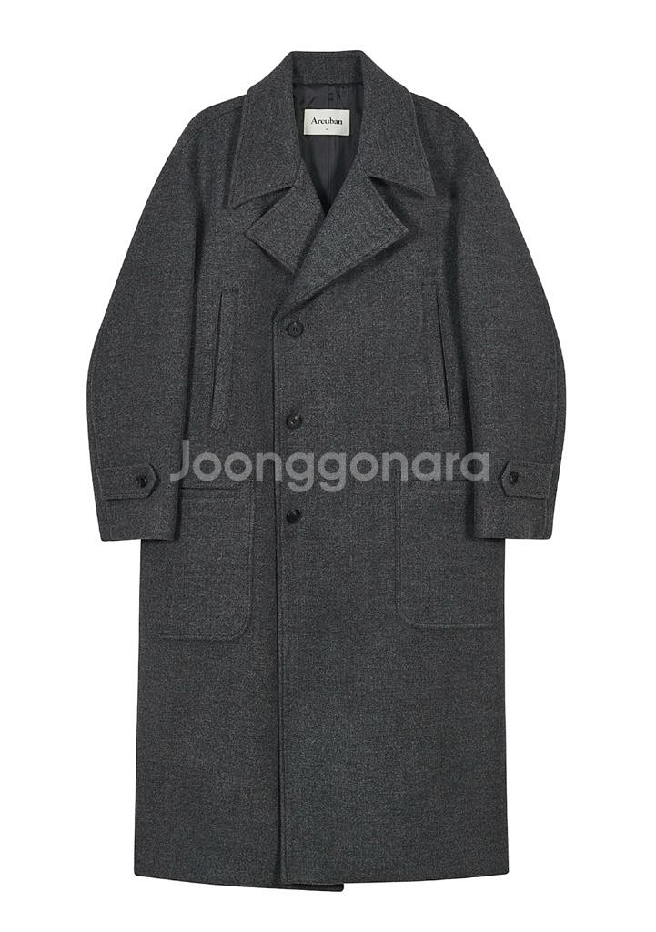 아르반 울 오버사이즈 싱글 롱 코트_그레이--2