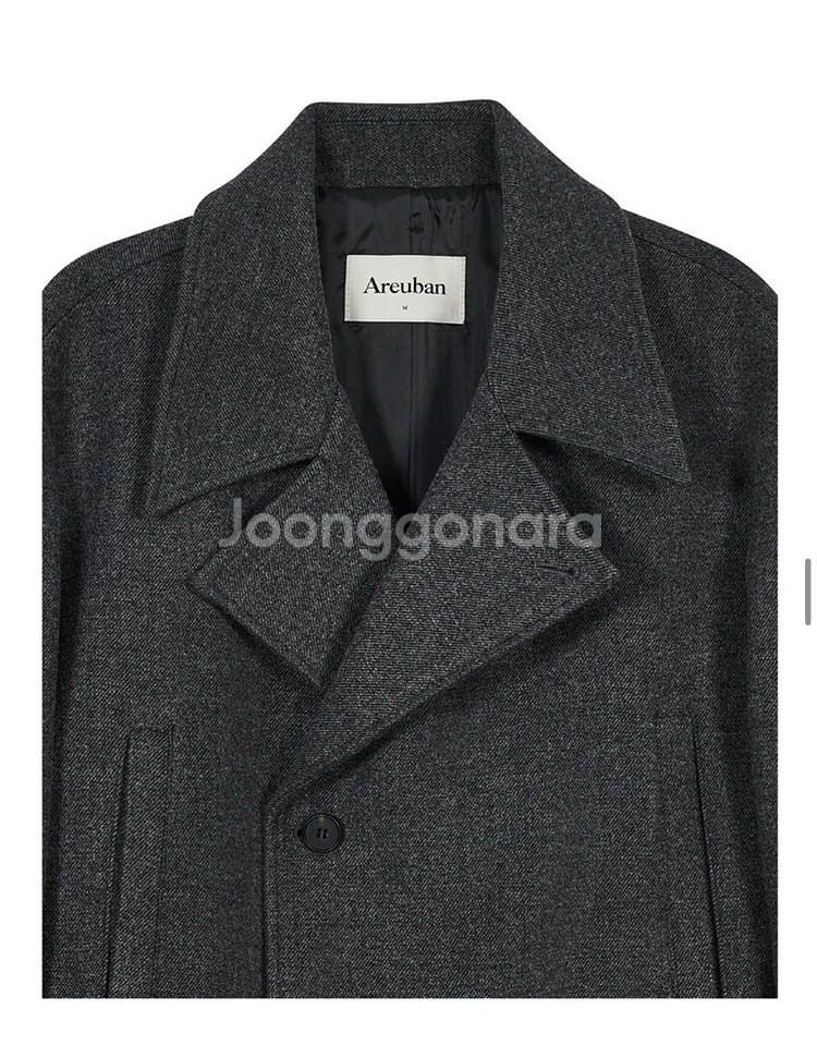 아르반 울 오버사이즈 싱글 롱 코트_그레이--3