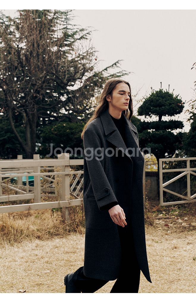 아르반 울 오버사이즈 싱글 롱 코트_그레이--6