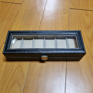 블랙 가죽 시계 보관함 6p 6구