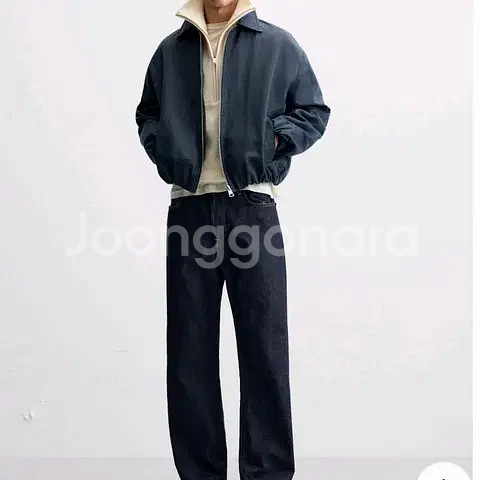 M) 자라 네이비 벌룬핏 블루종 패딩점퍼 봄버자켓--4