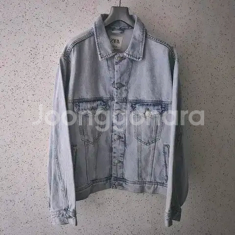 M) 자라 ZARA 연청워싱 데님 자켓 청자켓 1538--2