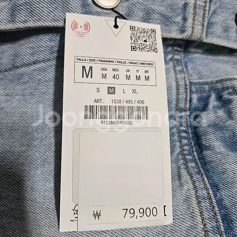 M) 자라 ZARA 연청워싱 데님 자켓 청자켓 1538--8