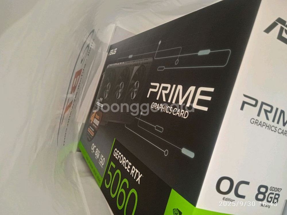 미개봉 ASUS PRIME RTX 5060 O8G 3팬--8