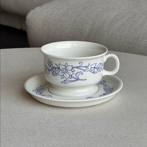 [빈티지] 아라비아 핀란드 블루키친 티컵 A