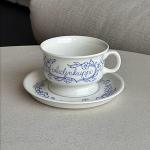 [빈티지] 아라비아 핀란드 블루키친 엄마컵 티컵 C
