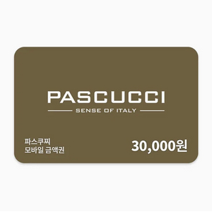 파스쿠찌 잔액관리가능 모바일금액권 3만원권