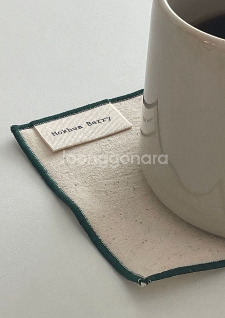 티코스터 . 컵받침 6P 새상품 (아이보리)--1