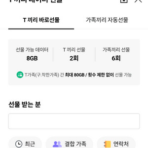 SKT 데이터 2기가 1500원 팝니다.