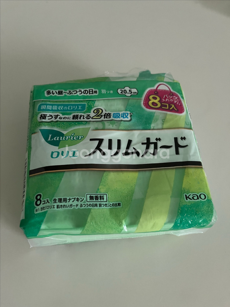 일본 생리대 로리에 슬림가드 20.5cm 중형 7개입--0